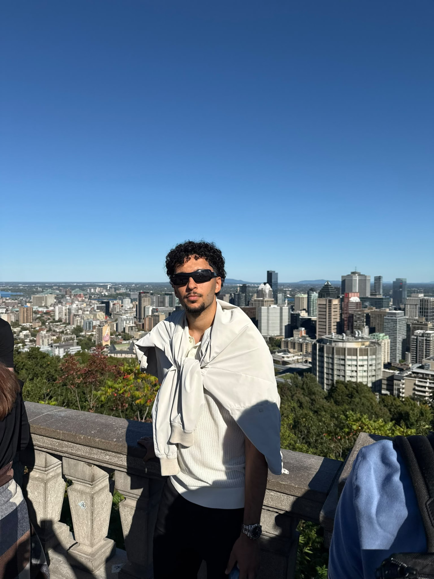 Seif Amer overlooking the Montreal skyline